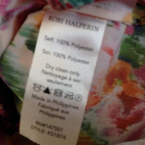 Kobi Halperin Priscilla Tie-Neck Peasant Blouse Floral Print Multicolor … - Picture 4 of 6